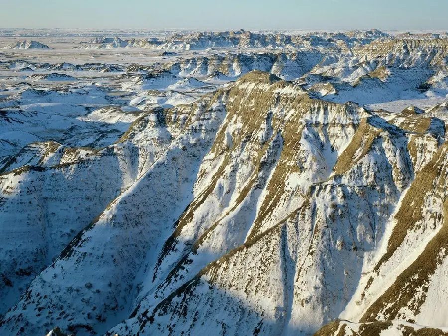 Download winter scene photo of Badlands National Park