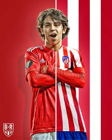 Joao Felix combination photo in Benfica and Atletico