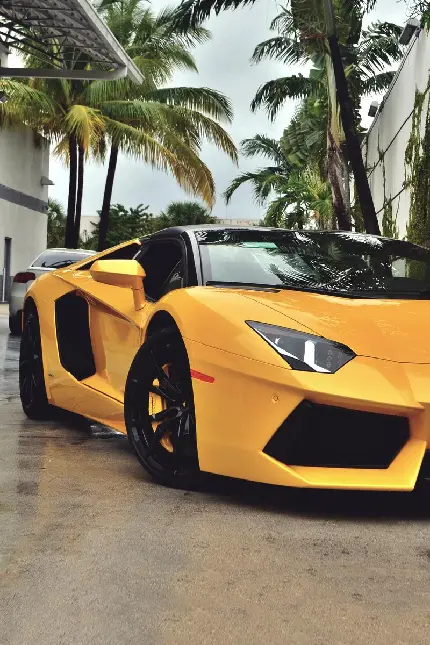 Cool and luxurious orange Lamborghini car wallpaper for iPhone