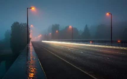 Beautiful rainy road wallpaper