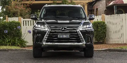 Full HD wallpaper of the black Lexus LX 570 SUV