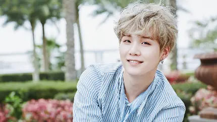 Attractive photo of Suga from BTS in high quality