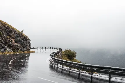 Rainy road profile wallpaper for girls