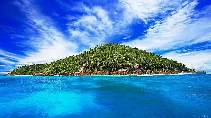 Stunning Photo of the Beautiful Caribbean Island and Sea