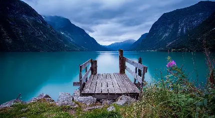 Dreamy and amazing photo of the sea and coast of Norway