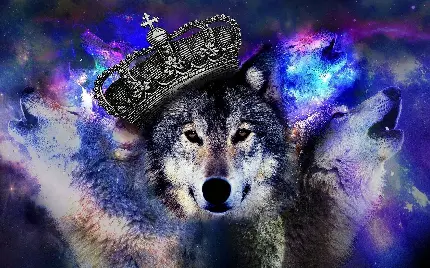 Download a high-quality photo of a crowned wolf for profile
