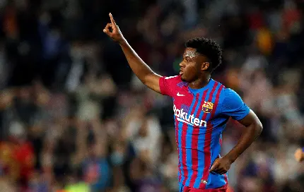 Ansu Fati wallpaper and wallpaper in uniform Barcelona