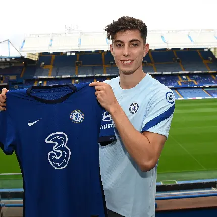Kai Havertz introduction photo in Chelsea English team