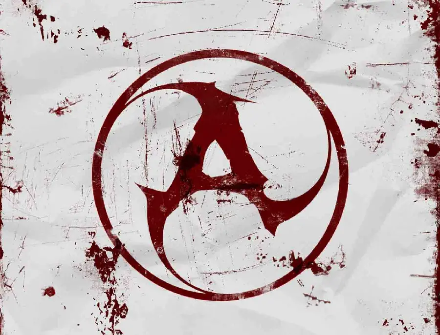 A profile picture of the English letter A with a scary and interesting theme 