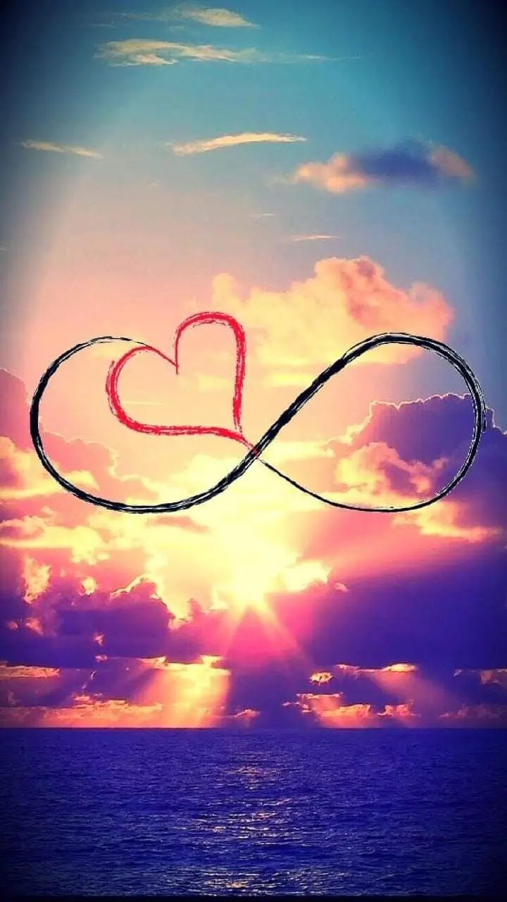 The Most Famous Romantic Wallpaper with Infinity Symbol in the Sky for Samsung