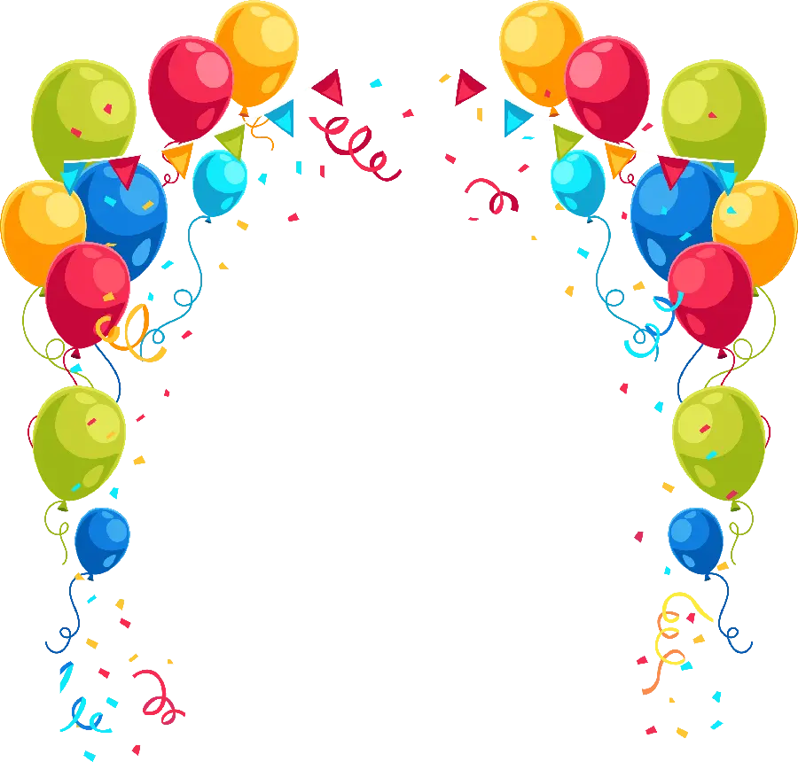 Download HD background photo with a colorful balloon design for a birthday clip