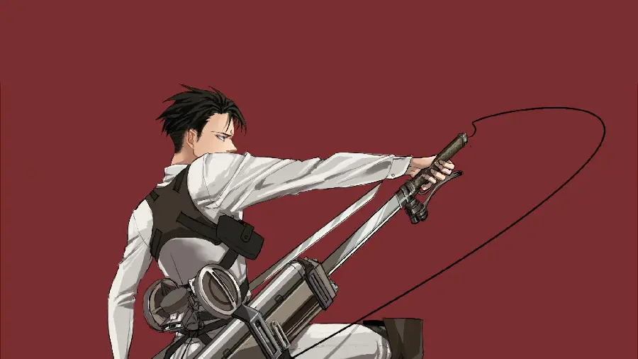 The most beautiful 8K background of the anime character Captain Levi
