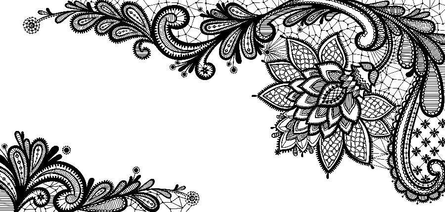 The latest graphic image of a black flower for the border of the condolence text