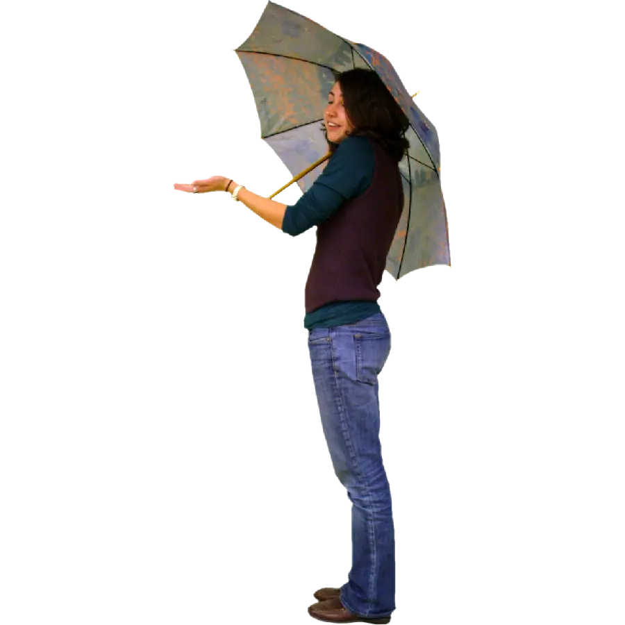 Download photo of girl in the rain png