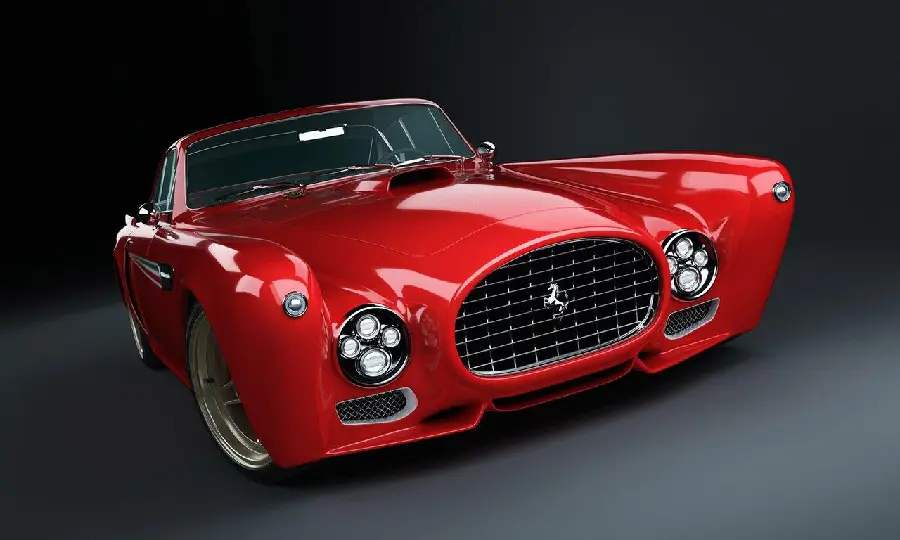 Cute background image of an old and classic Ferrari car in HD quality suitable for phones