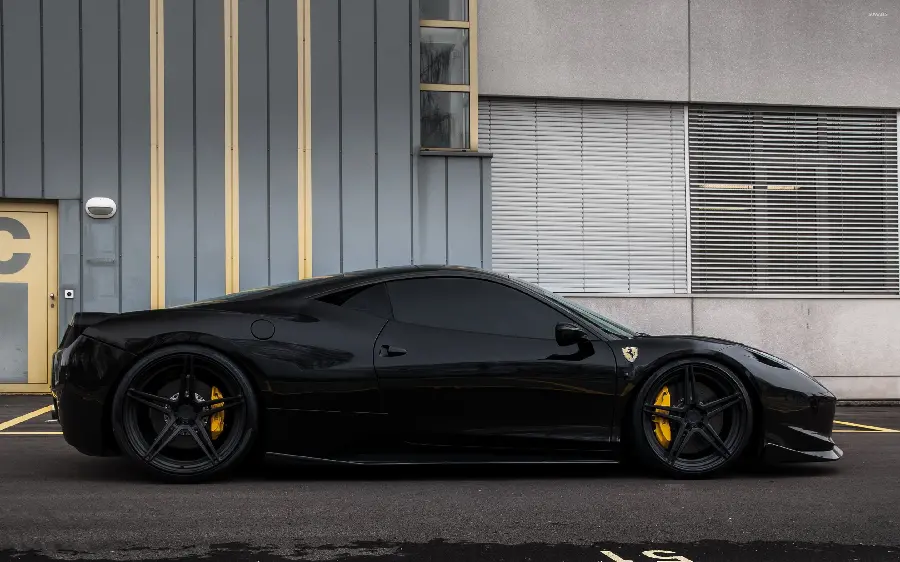 Download beautiful image of Ferrari 458 car in black
