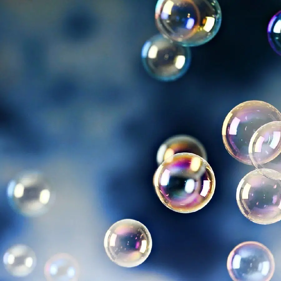 Beautiful image Soap bubbles as a computer background 