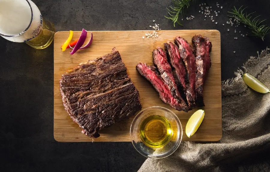 Photo of various types of food beef steak