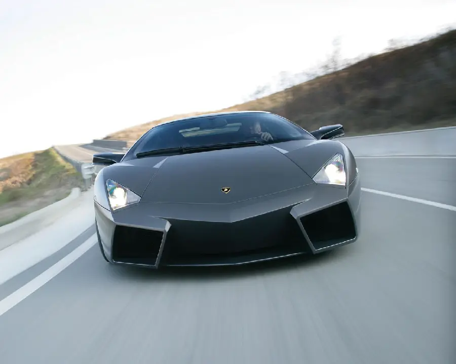 Nice background of black Lamborghini Runton with exceptional beauty in motion