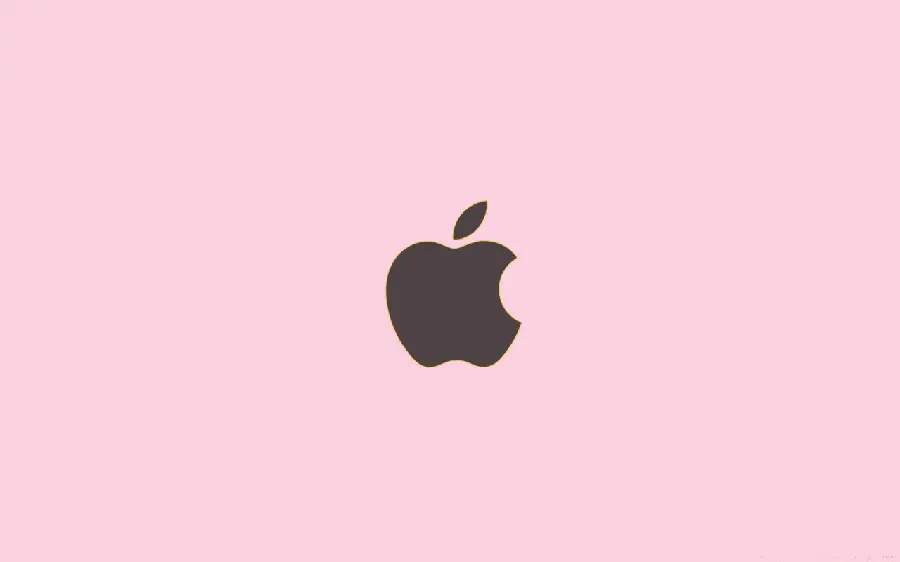 Cool Laptop Background Image of Dark Smokey Bitten Apple on Pink Background in HD Quality