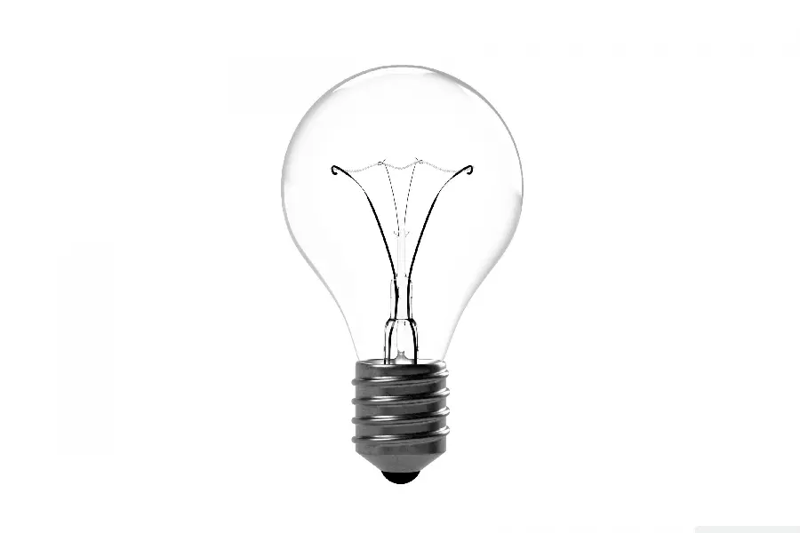 Famous and accurate vector photo of a light bulb with a white background HD