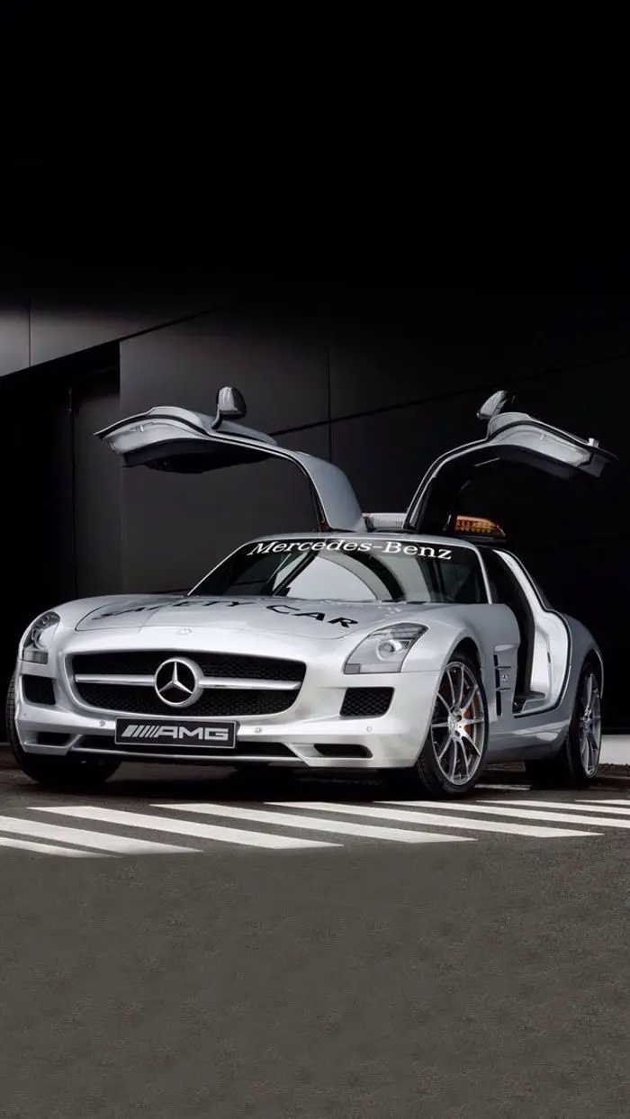 Black and white poster of a Mercedes-Benz in KievGreat