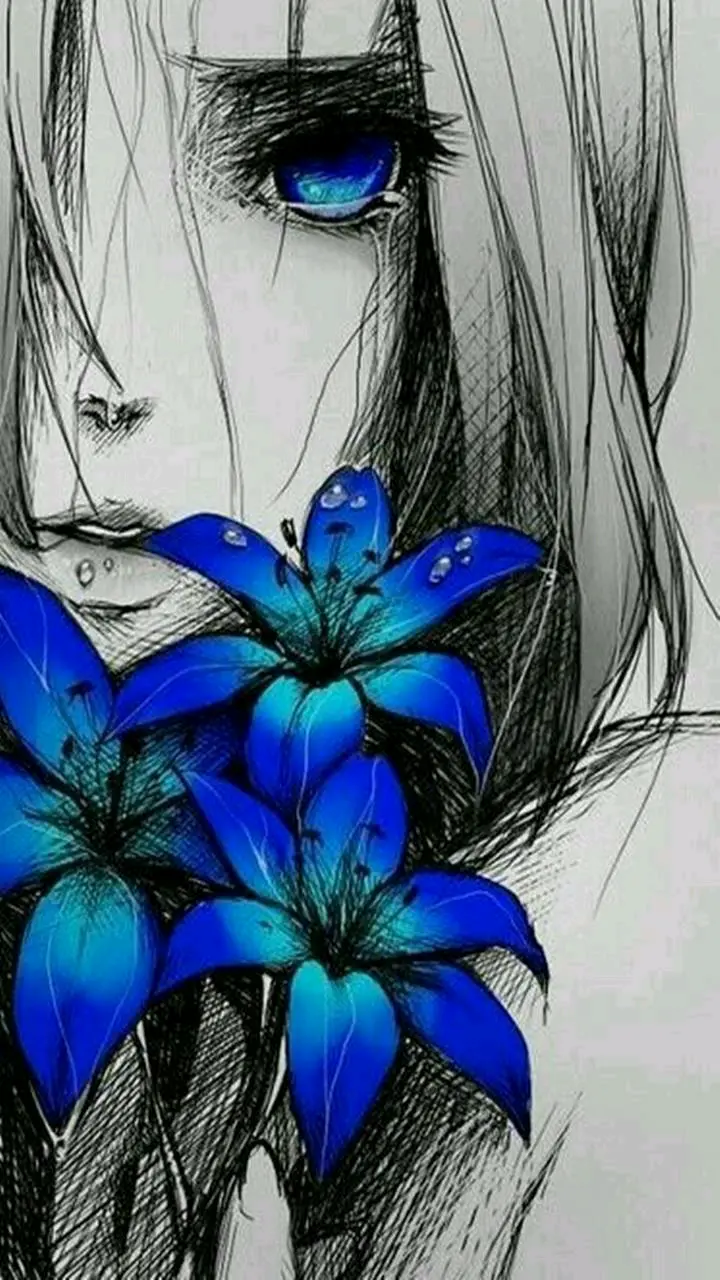 Special profile photo of a girl design Beautiful and innocent blue eyes in 8k quality 