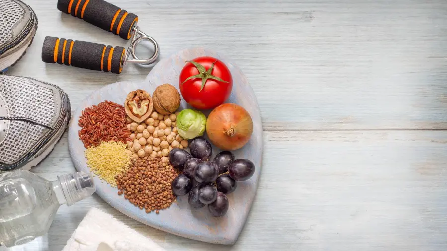 Delicious and beneficial fruits for health in an artistic view
