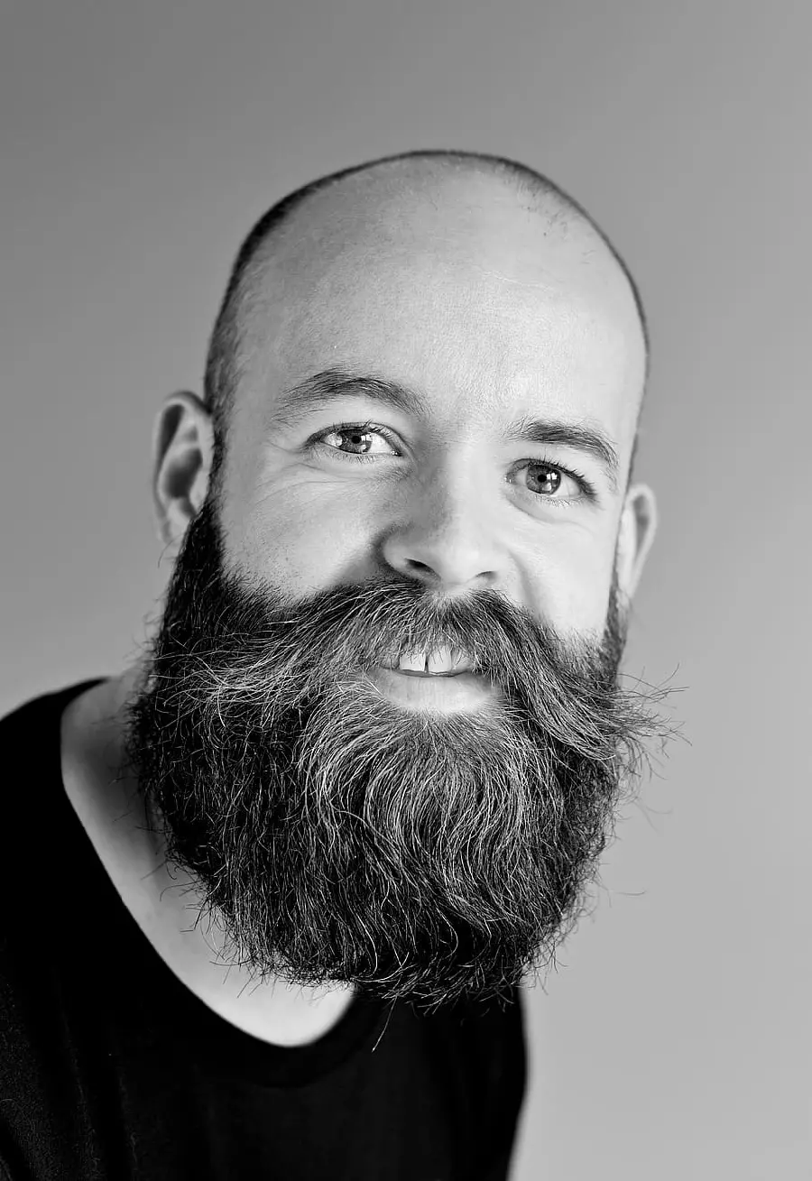 Download image of a male beard model with a fantasy and artistic theme