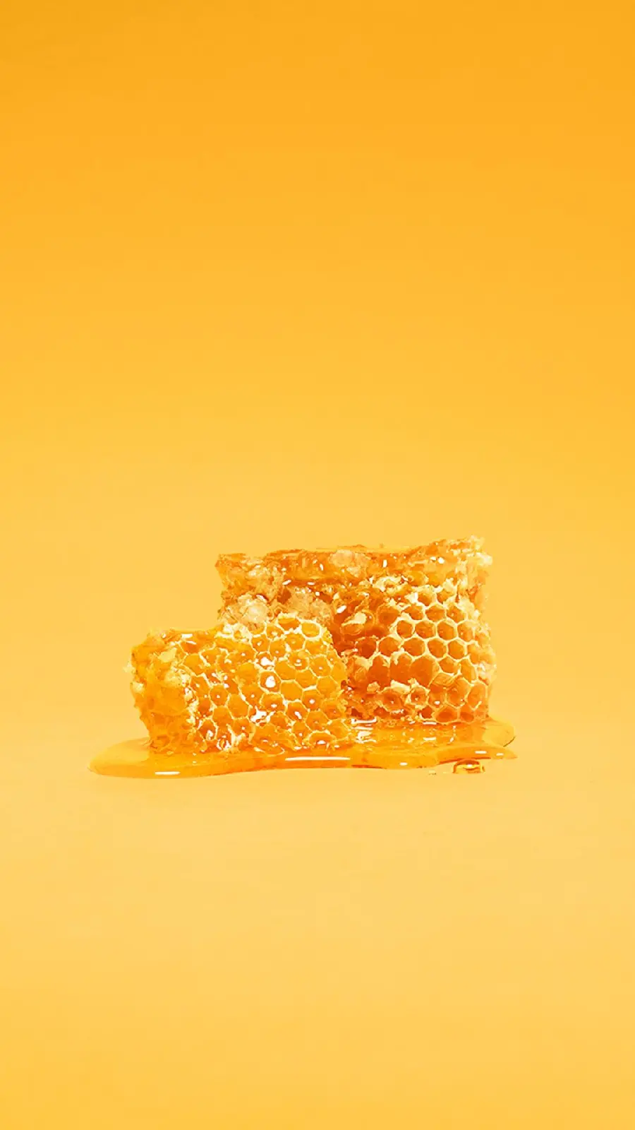 Latest delicious honey background with yellow theme for mobile