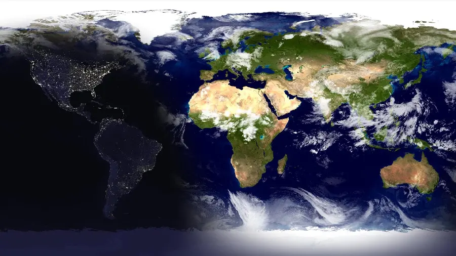 Download a photo of a world map from above in Full HD quality