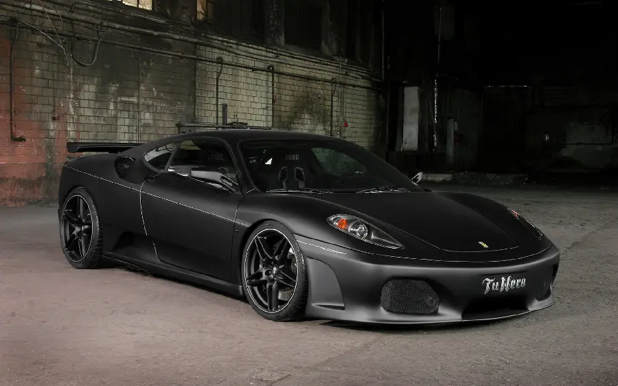 Magical profile picture of a black Ferrari for Telegram 