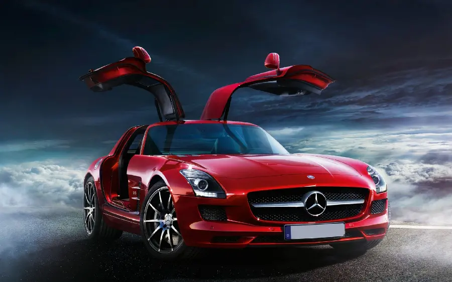 Download New Profile Picture of Red Mercedes Benz in FUII HD Quality Suitable for Instagram