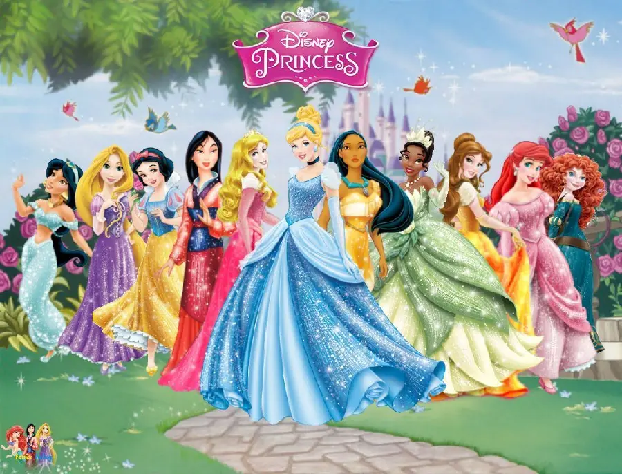 Full poster of all Disney princesses in super quality 