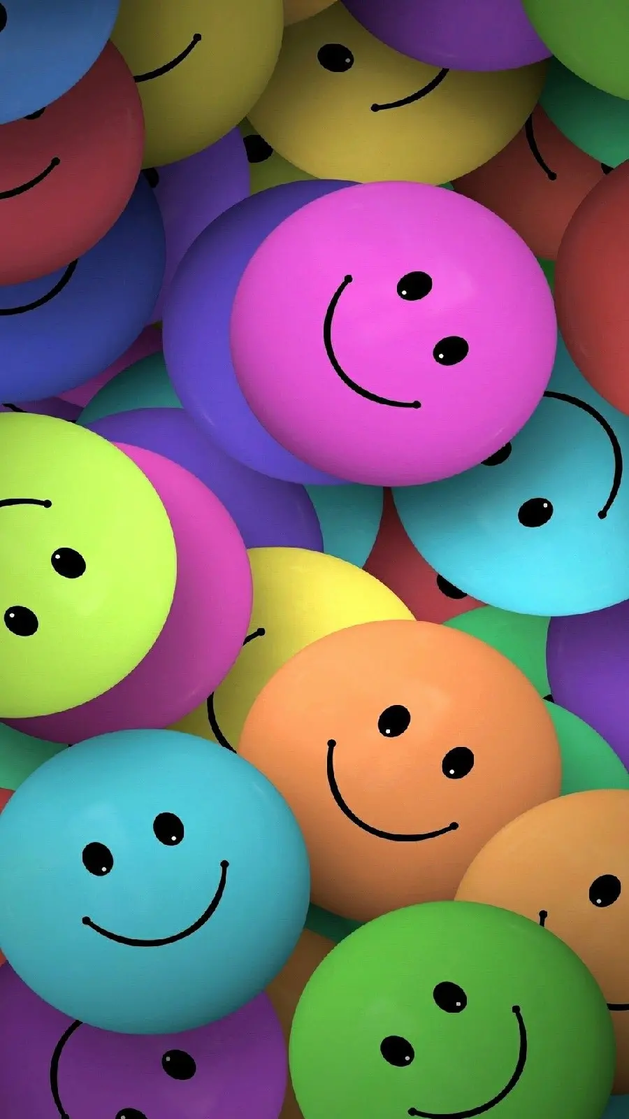 Popular and Colorful Wallpaper of Smiling Emojis Suitable for Laptops
