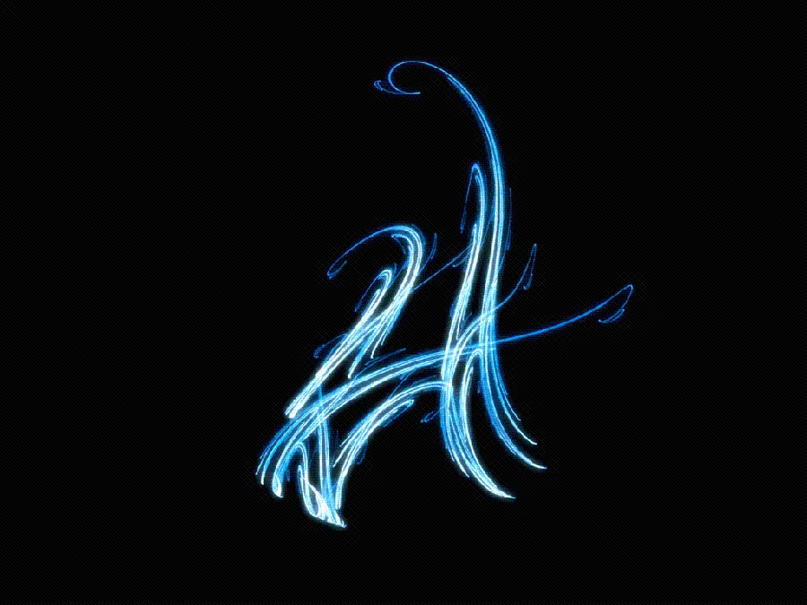 Free download of the phone wallpaper with the letter A with a bright blue font 