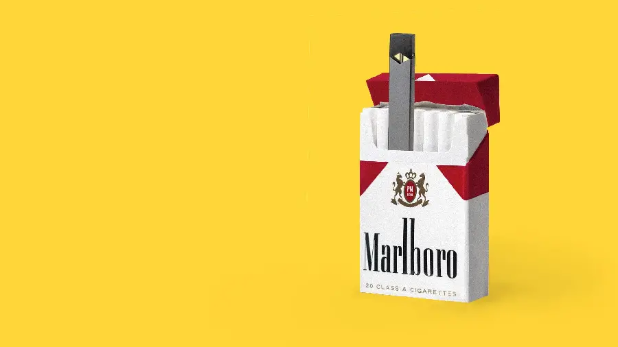 Marlboro cigarette wallpaper with a piece of gum inside in FUII HD quality