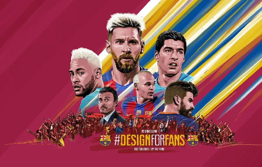 A spectacular poster of the boys of the popular Barcelona team
