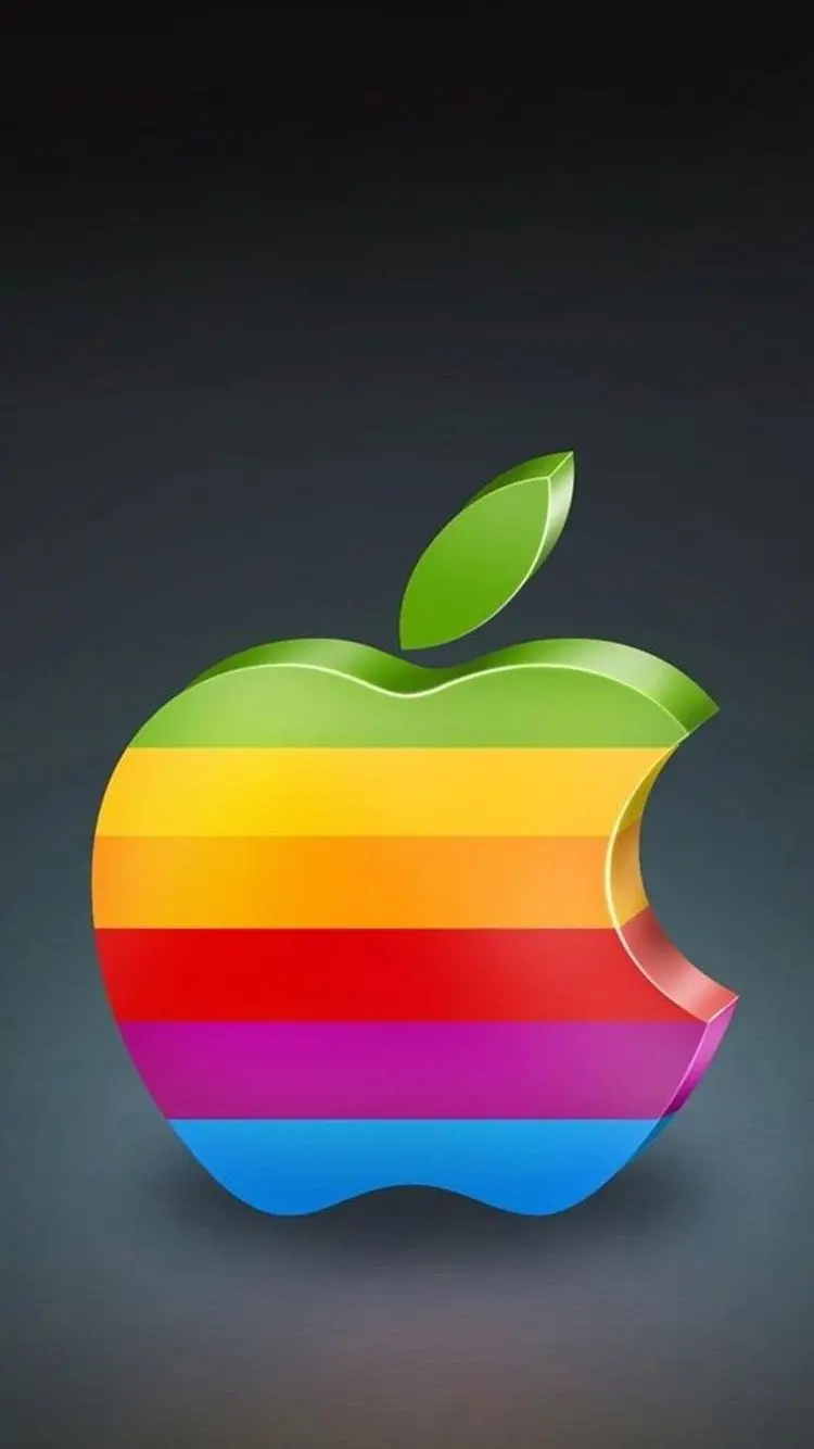 Apple logo colorful poster suitable for Instagram profile