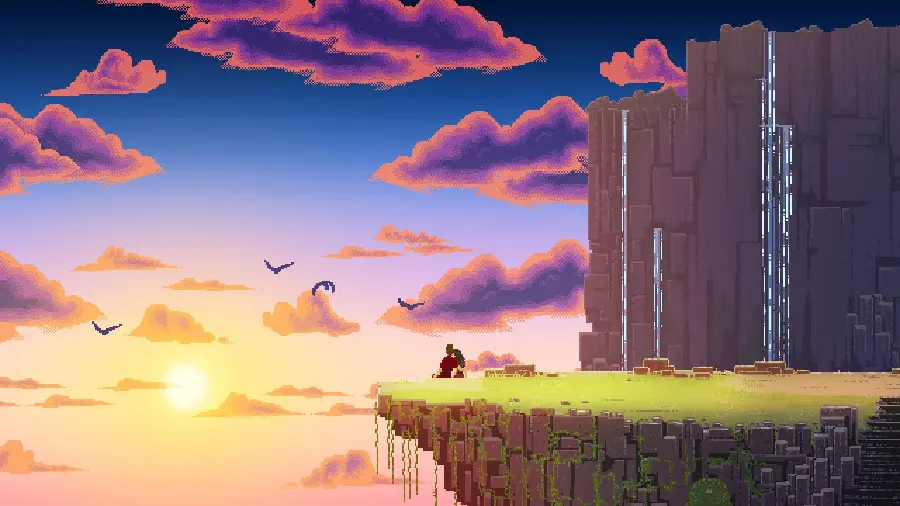 Digital background photo of the romantic game landscape for the desktop in original quality