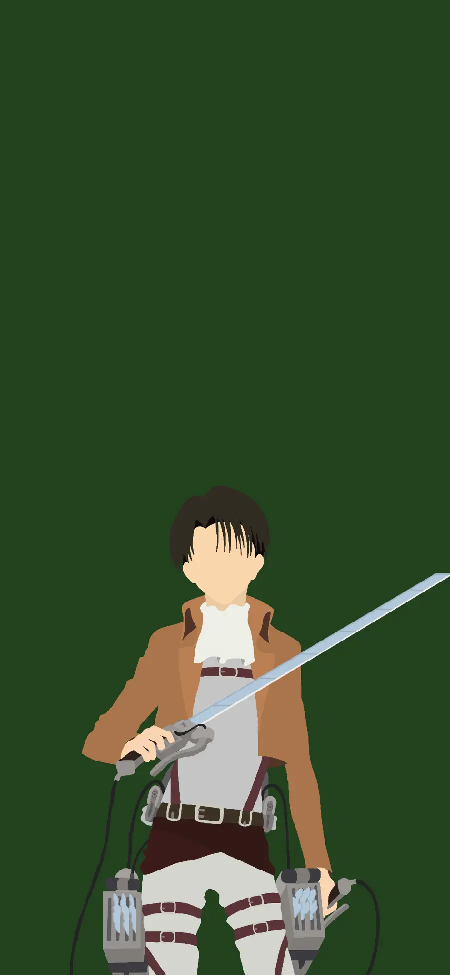 Phone background with the design of Captain Levi in ​​the anime Attack On Titan 