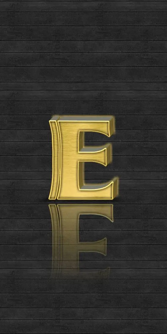 Shining graphic wallpaper of the English letter E with 4k quality 