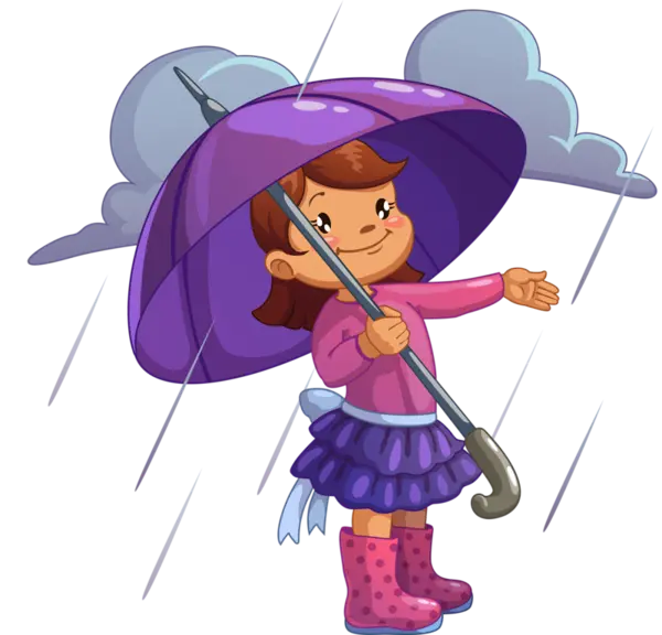 Download photo of girl in the rain png