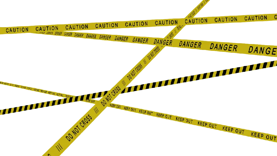 The most downloaded image of danger tapes with a white background and high quality 