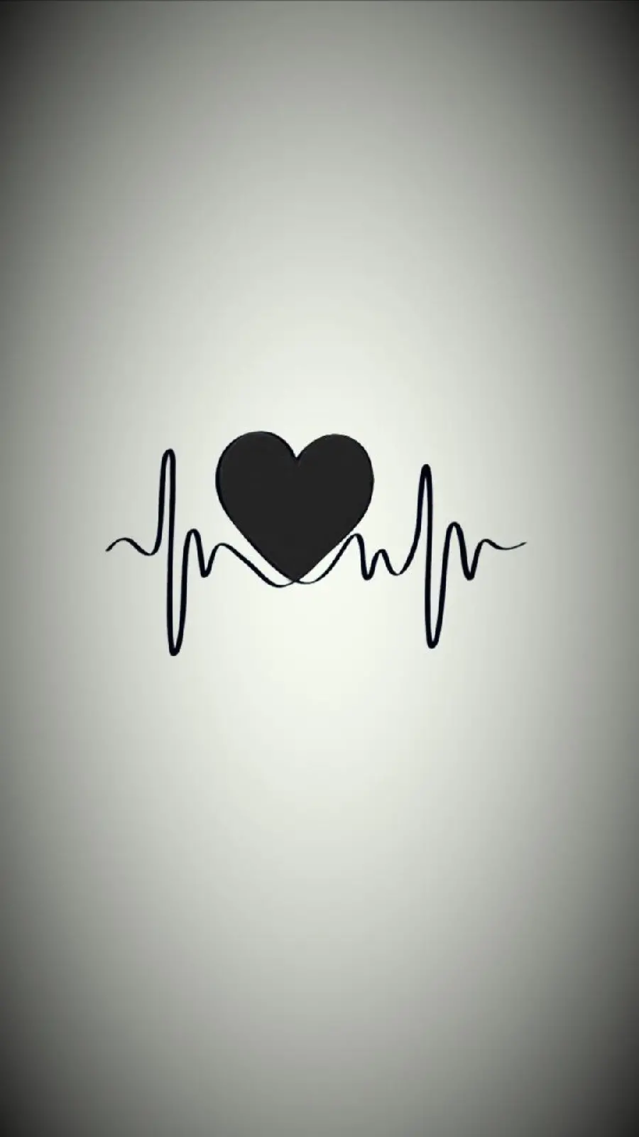 Special and stylish view of the heartbeat emoji with a black and sad theme