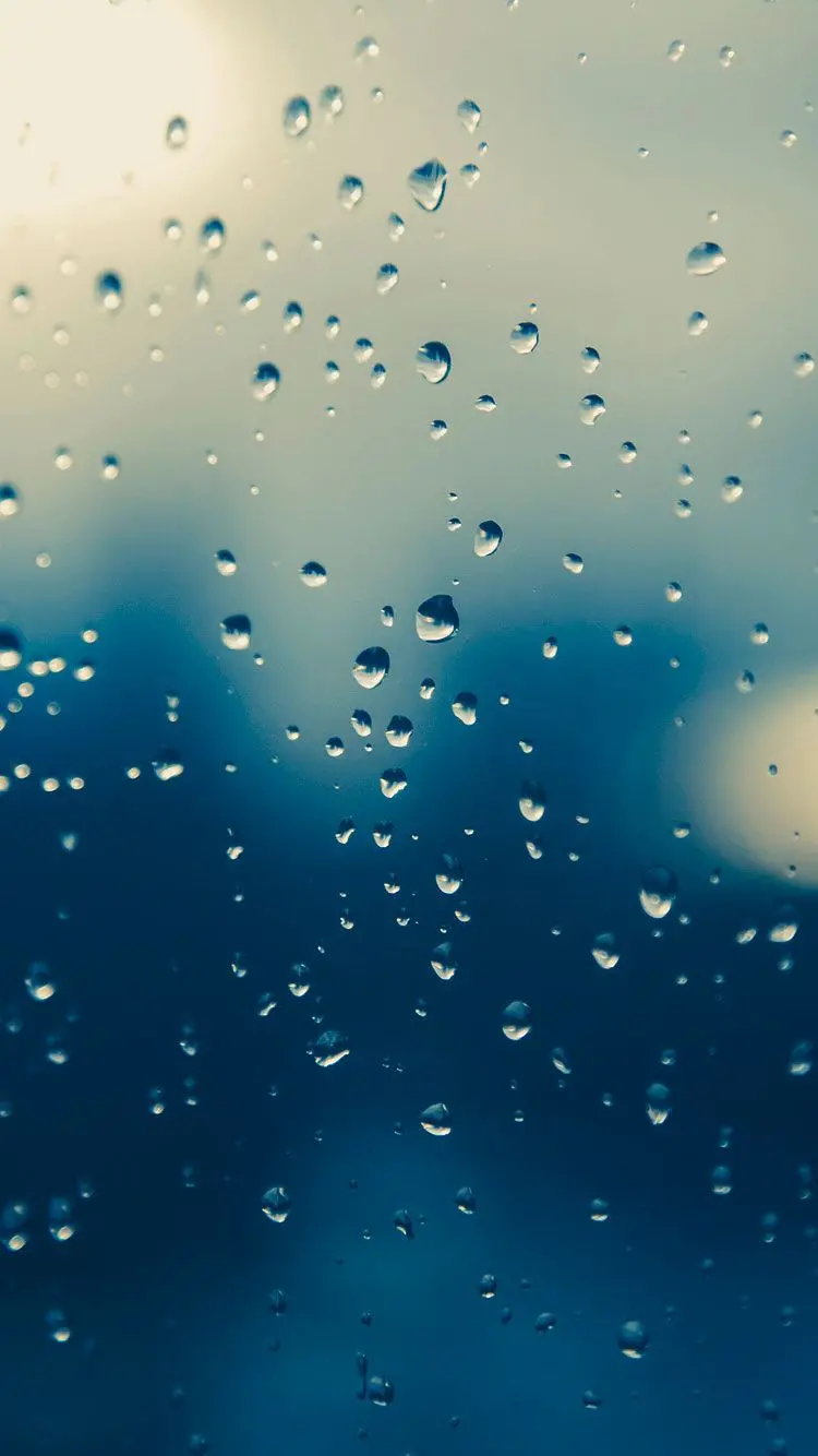 Beautiful photo suitable for iPhone wallpaper of raindrops on glass