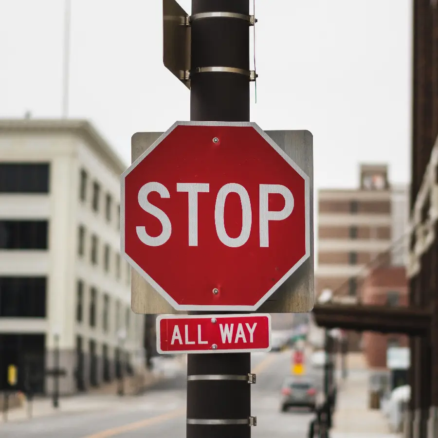 High Quality 8-sided Stop Sign in Special View