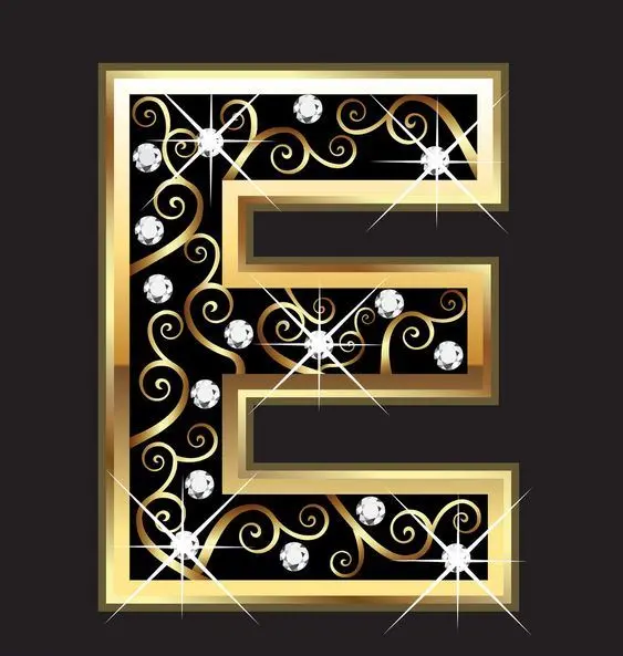 A masterpiece digital photo of the English letter E
