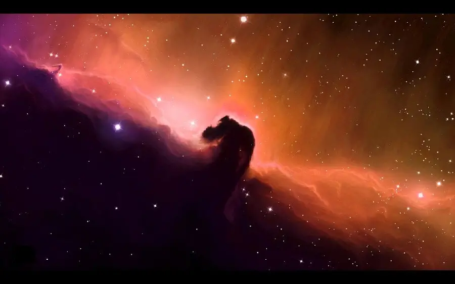 Spectacular background photo of the Horsehead Nebula with stars High quality top suitable for laptops