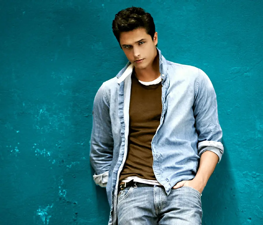 High quality image of a male model in jeans